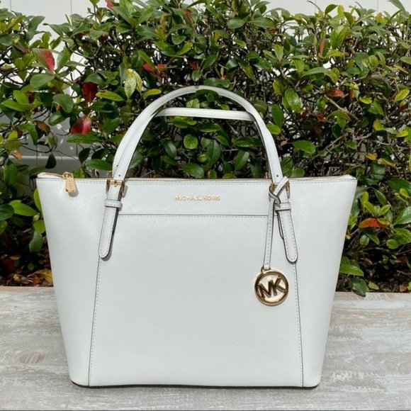 NWT Michael Kors Ciara LG EW TZ Tote Optic White - Picture 4 of 13